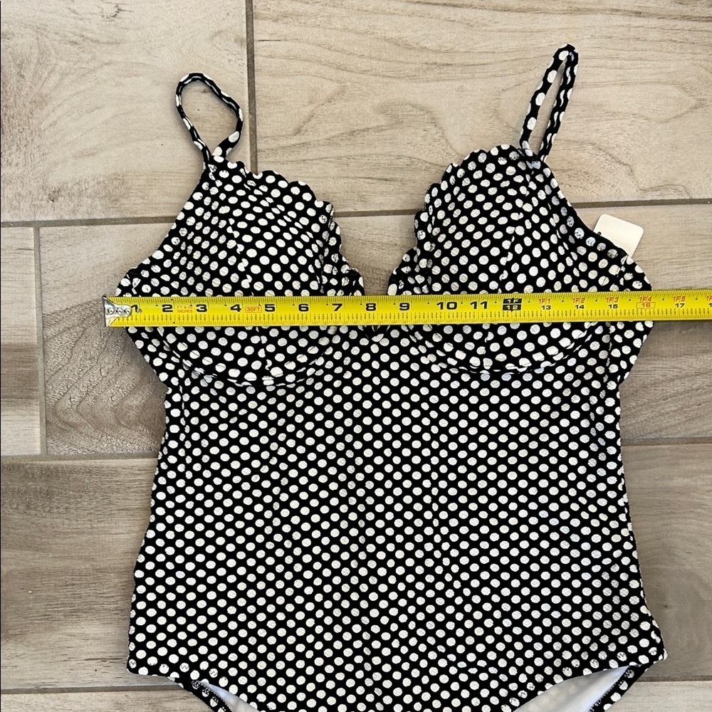 Jessica Simpson Black and White Polka Dot One-Piece Swimsuit - Picture 12 of 14